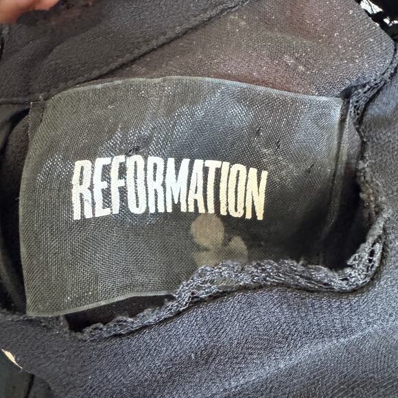 Reformation Natalia Lace Trim Midi Dress - Picture 5 of 12